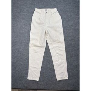 Sostanza Vintage High Waisted Mom‎ Jeans White Cotton Tapered Leg Size 3/4 24x30
